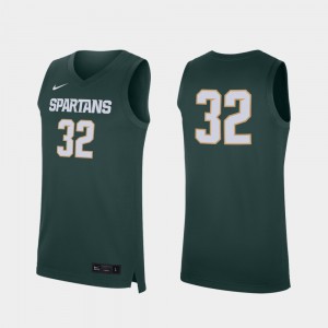 Nike Spartans #32 Green Basketball Jersey
